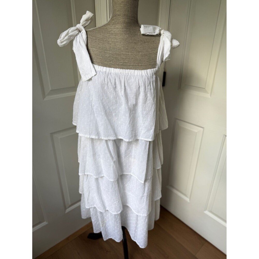 Victoria Dunn Medium Dress Bennet Maxi White Tiered